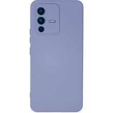 İlk El Grup Azrlya  Vivo V23 5g Kılıf Nano Içi Kadife Silikon - Lila