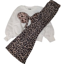 MG Mini Giyim Ispanyol Paça Leopar Takım Kız Çocuk