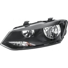 Tyc Volkswagen Polo Ön Far Elektrikli Motorlu Sıyah Sol 2009-  (Oem No:  6R1941007G)