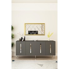 Ceneyra KA1810AS RANY180 Konsol, Kahve Köşesi ve Tv Sehpası Antrasit-Silver