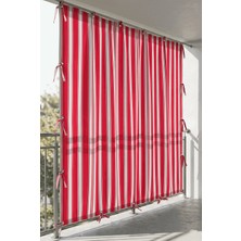 Ceylan Home 4 Tarafı Kuş Gözlü Bahçe Brandası | Dış Mekan Balkon, Garaj ve Teras Perdesi – Kırmızı