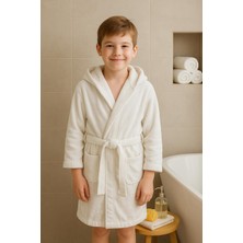 Lunga Vita Garson Beden Çocuk Bornozu 10-14 Yaş Biyeli Bornoz