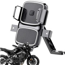 Coverzone Bisiklet Motosiklet ve Scooter Için Dikiz Aynası Uyumlu Telefon Tutucu Orjinal Malzeme Yük
