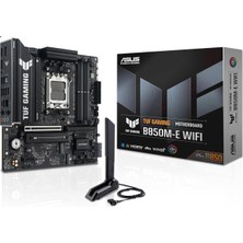 B850M-E Wifi Amd Micro-Atx Anakart, 8 + 2 + 1 Kademeli Güç Kaynağı, Ddr5 Pcıe 5.0 Yuvası, 3 M.2 Yuva