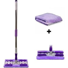 Storemax Sihirli Yer Mopu Duvar Yüzey Temizlik Mikrofiber Mandallı Mop, Teleskopik Saplı Istediğin Bezi Tak Kullan +1 Yedek Bezli