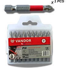 Vandor Anti Slip Bit Kaydırmaz Bits S2 Yüksek Kalite Çelik Ph2 50 - 729927867328