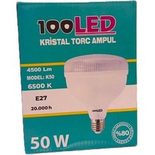 Çillor 2 Adet/kristal 50W LED Torc AMPUL-4500 LM/6500 K