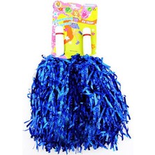 Pandoli 1 Çift (2 Adet) 25 cm Koyu Mavi Renk 23 Nisan Gösteri Ponponu 30 gr