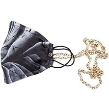 Storemax Of Silk % 100 Ipek Mavi Mermer Zincir Detaylı Ağız Maskesi