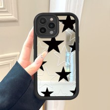 HONTINGA iPhone 15 Pro ile Uyumlu Aynalı Kılıfı Düşüme Önleyici Basitlik Anti Düşme Kamera Korumali Kiraz Desen Yumuşak Silikon Telefon Kılıfı Kadın ve Erkek Için Uygundur K2-9085