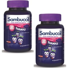 Sambucol Yummies Kara Mürver 60 Adet 2'li