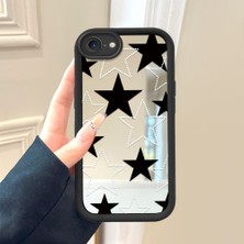 HONTINGA iPhone Se 2022 ile Uyumlu Aynalı Kılıfı Düşüme Önleyici Basitlik Anti Düşme Kamera Korumali Kiraz Desen Yumuşak Silikon Telefon Kılıfı Kadın ve Erkek Için Uygundur K2-9085