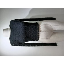 Siyah Dantelli Esnek Bluz