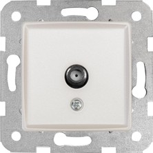 Storemax Sedef Beyaz Uydu Priz F Konnektörlü 10 Db Mekanizma ve Kapak