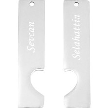 Hediye Shop Aşıklara Özel Gümüş Renk Çelik Puzzle Kolye