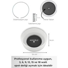 Storemax Novhelz Vantuzlu, Körüklü Panç Toz Tutucu 24 cm NOV21
