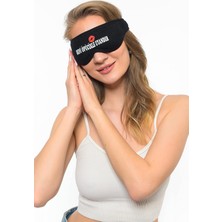 Yıkanabilir Siyah Pamuklu Uyku Maskesi Göz Bandı