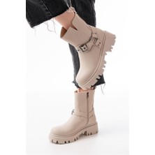 Sibel Gürel 868-2015 Bej Fermuarlı Günlük Kadın Bot