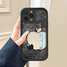 HONTINGA iPhone 14 Pro ile Uyumlu Aynalı Kılıfı Düşüme Önleyici Basitlik Anti Düşme Kamera Korumali Apple Desen Yumuşak Silikon Telefon Kılıfı Kadın ve Erkek Için Uygundur K2-9107