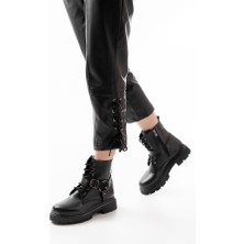 Sibel Gürel 508-3038 Siyah Toka Aksesuarlı Fermuarlı Günlük Kadın Bot