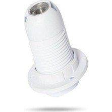 Şahnet E14 Beyaz Dişli Duy - Avize Duy, Abajur Duy,masa Lambası Duy