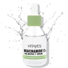 Vıtayes Niacinamide%10 ve Hyalüronik Asit Cilt Gözenek Sıkılaştırıcı Cilt Bariyeri Güçlendirici Seru