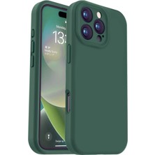 iPhone 16 Pro ile Uyumlu, Kamera Korumalı Kılıf, Lens ve Ultra Güçlü Koruma Kılıf (Yeşil)