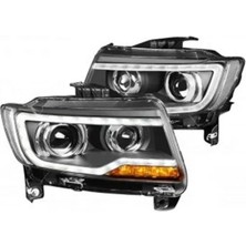 Tyc Jeep Compass Ön Far Elektrikli Motorlu Sıyah Sağ 2014-2015 (Oem No:  68185340AB)