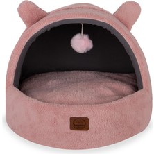 Jungolica Tom Kedi Yatağı Pembe 40X50 Cm, Ultra Yumuşak Peluş, Çıkarılabilir Çift Taraflı Minder, Üs