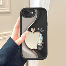 HONTINGA iPhone 16E ile Uyumlu Aynalı Kılıfı Düşüme Önleyici Basitlik Anti Düşme Kamera Korumali Apple Desen Yumuşak Silikon Telefon Kılıfı Kadın ve Erkek Için Uygundur K2-9107