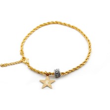 Hediye Shop Kişiye Özel Harf Yazılabilir Altın Kaplama Burgulu Halhal