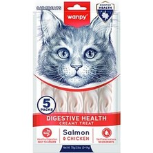 Wanpy Digestive Health - Sindirim Sağlığı Somonlu & Tavuklu Fonksiyonel Krema Ödül 5X14GR