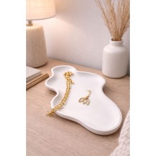 Akanart Asimetrik Beton Tepsi – Sunum ve Takı Tabağı