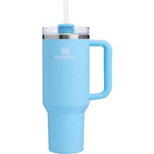 Üniseks Yetişkin Tumbler Pipetli Yalıtımlı Su Şişesi, 1.2l, Mavi