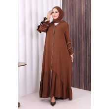 Bym Fashion Ferace ŞAL HEDİYE   70018 Kahverengi