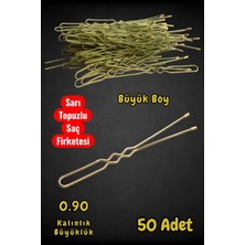 Technow Sarı 7 cm Küçük Topuzlu Saç Firketesi Toka 0.90 Sarı