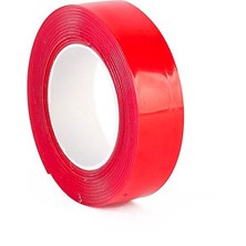 NalburBaba Çift Taraflı Akrilik Bant Kırmızı 18MM x 2metre