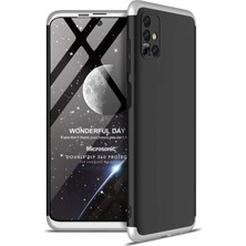Microsonic Samsung Galaxy M51 Için Kılıf Double Dip 360 Protective Siyah Gri [galaxy M51 ile Uyumlu