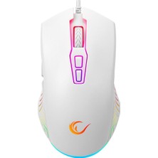 7d Makrolu Beyaz Mouse - Full Rgb 7200DPI - Drag Click Desteği - Hızlı - Ergonomik - Garanti - 20G/S