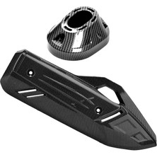 Moto Express Honda PCX125 Deluxe 2021-2026 Karbon Desenli Egzoz Muhafazası Koruması Seti