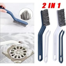 Dynamich Tech 1 Adet Çok Fonksiyonlu Derz Zemin Fayans Banyo Mutfak Oluk Temizleme Fırçası Çöp Cımbızlı