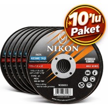 Linka İnşaat Nikon Inox Kesme Taşı 115X1.0 mm – Paslanmaz Metal Kesici Disk – 10’lu Paket