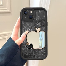HONTINGA iPhone 13 ile Uyumlu Aynalı Kılıfı Düşüme Önleyici Basitlik Anti Düşme Kamera Korumali Apple Desen Yumuşak Silikon Telefon Kılıfı Kadın ve Erkek Için Uygundur K2-9107