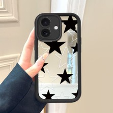 HONTINGA iPhone 16 ile Uyumlu Aynalı Kılıfı Düşüme Önleyici Basitlik Anti Düşme Kamera Korumali Kiraz Desen Yumuşak Silikon Telefon Kılıfı Kadın ve Erkek Için Uygundur K2-9085