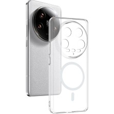 Casetify Mi 14 Ultra Kamera Korumalı M-Safe Şarj Özellikli Şeffaf Casetify London Silikon Kapak - Şeffaf