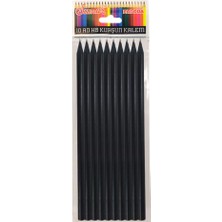 Siyah Lata Yuvarlak Kurşun Kalem Seti, 10 Adet