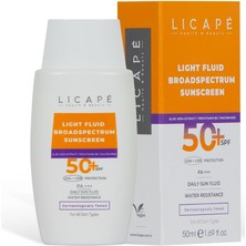 VENTO STORE Licape 50 SPF Yüksek Koruma Suya Dayanıklı Likit Güneş Kremi Tüm Cilt Tiplerine Uygun Hafif Formül