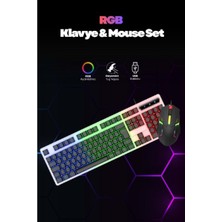 Ttt Kablolu Işıklı Gaming Standart Türkçe Q Klavye ve Mouse Seti