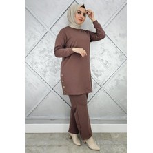 Pys Giyim Kadın Düğme Detaylı Tesettür Takım