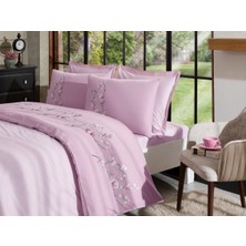 Özdilek Akfil Boutique -Florest Pembe- Çift Kişilik Nevresim Takımı (4 Yastık Kılıflı)